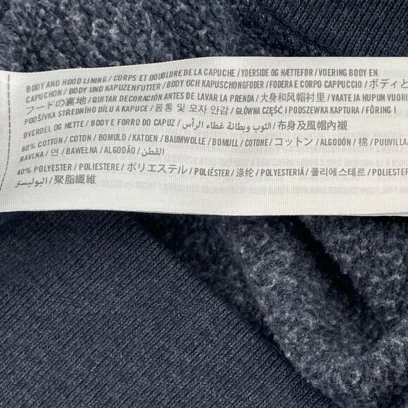 Abercrombie & Fitch Muscle Hoodie Full Zip, Blue Sz. L Outdoor Y2K *READ* - Picture 4 of 10